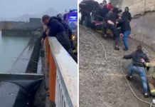 Shkodër/ Makina bie në lumë nga ura e Spatharit, shpëtojnë mrekullisht 3 personat në mjet. Njëri me dëmtime serioze